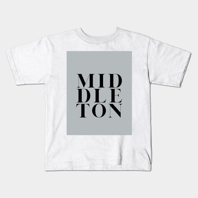 Middleton Print Kids T-Shirt by S0CalStudios